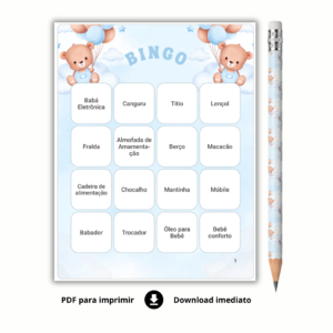 Bingo Chá De Bebê Menino