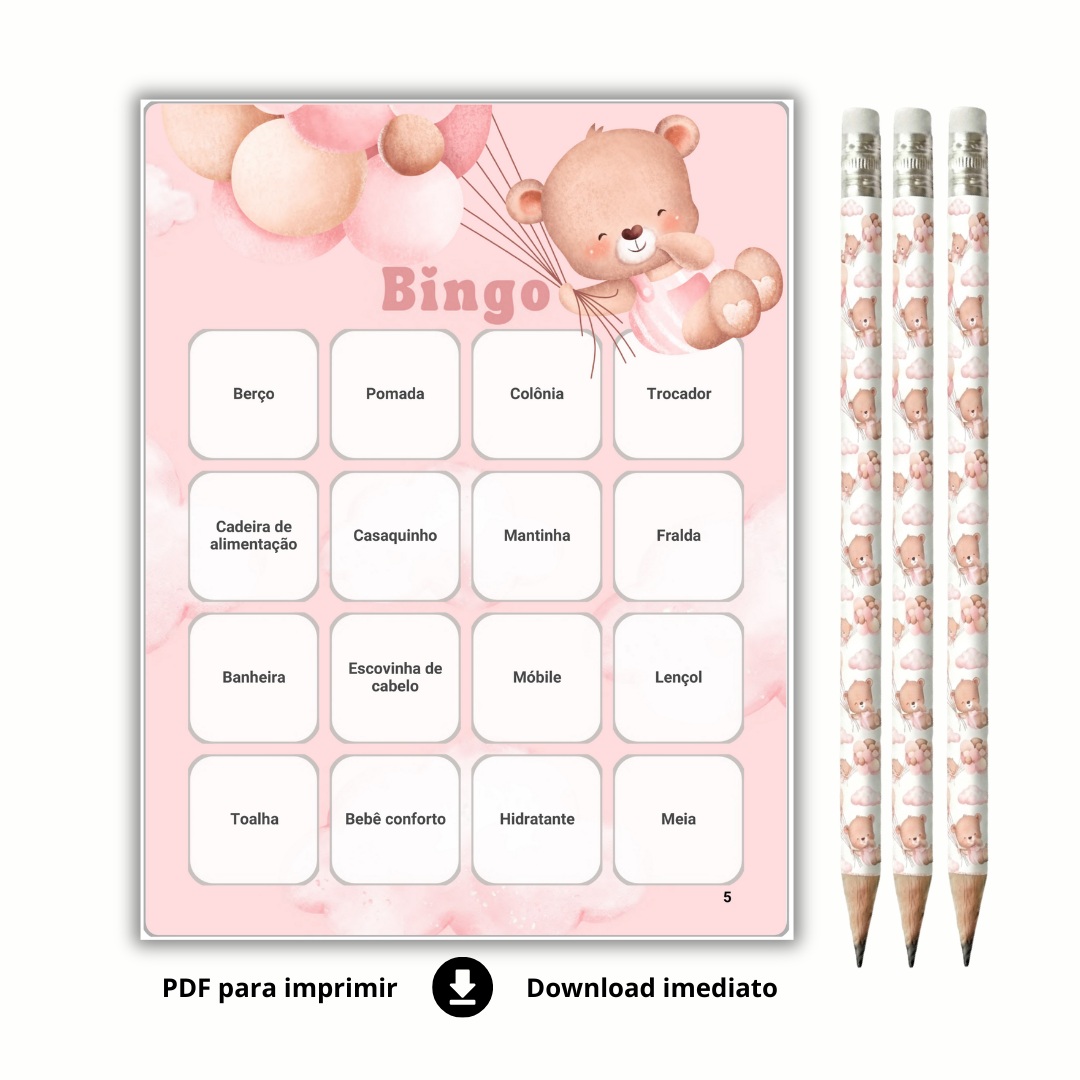 Bingo Chá de bebê menina