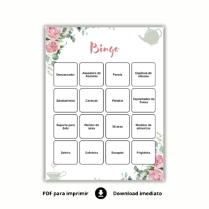 Bingo Chá De Panela / Chá de Cozinha Para Baixar - (FLORES)