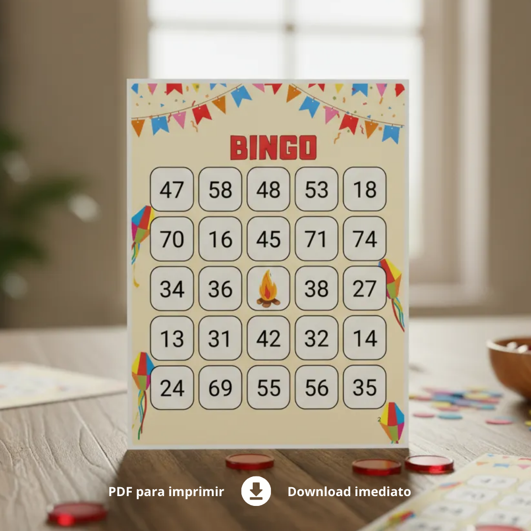 Bingo de Festa Junina para Baixar - 150 cartelas