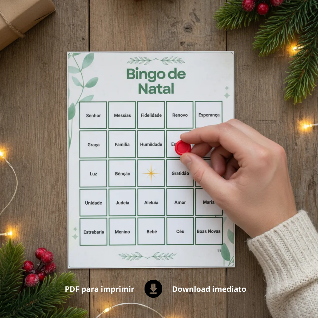Bingo de Natal Cristão - 100 Cartelas