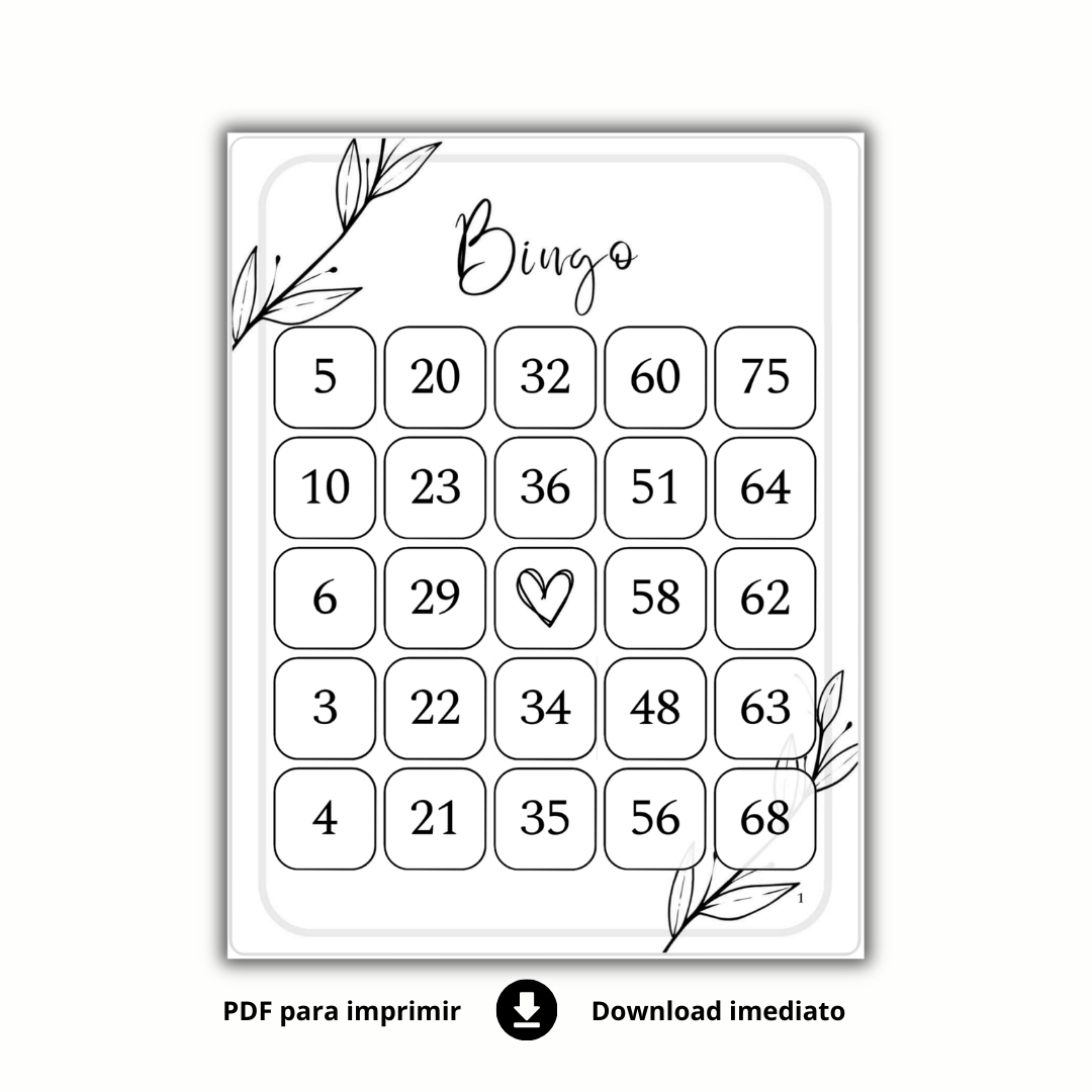 Bingo para Eventos em Geral - 150 cartelas