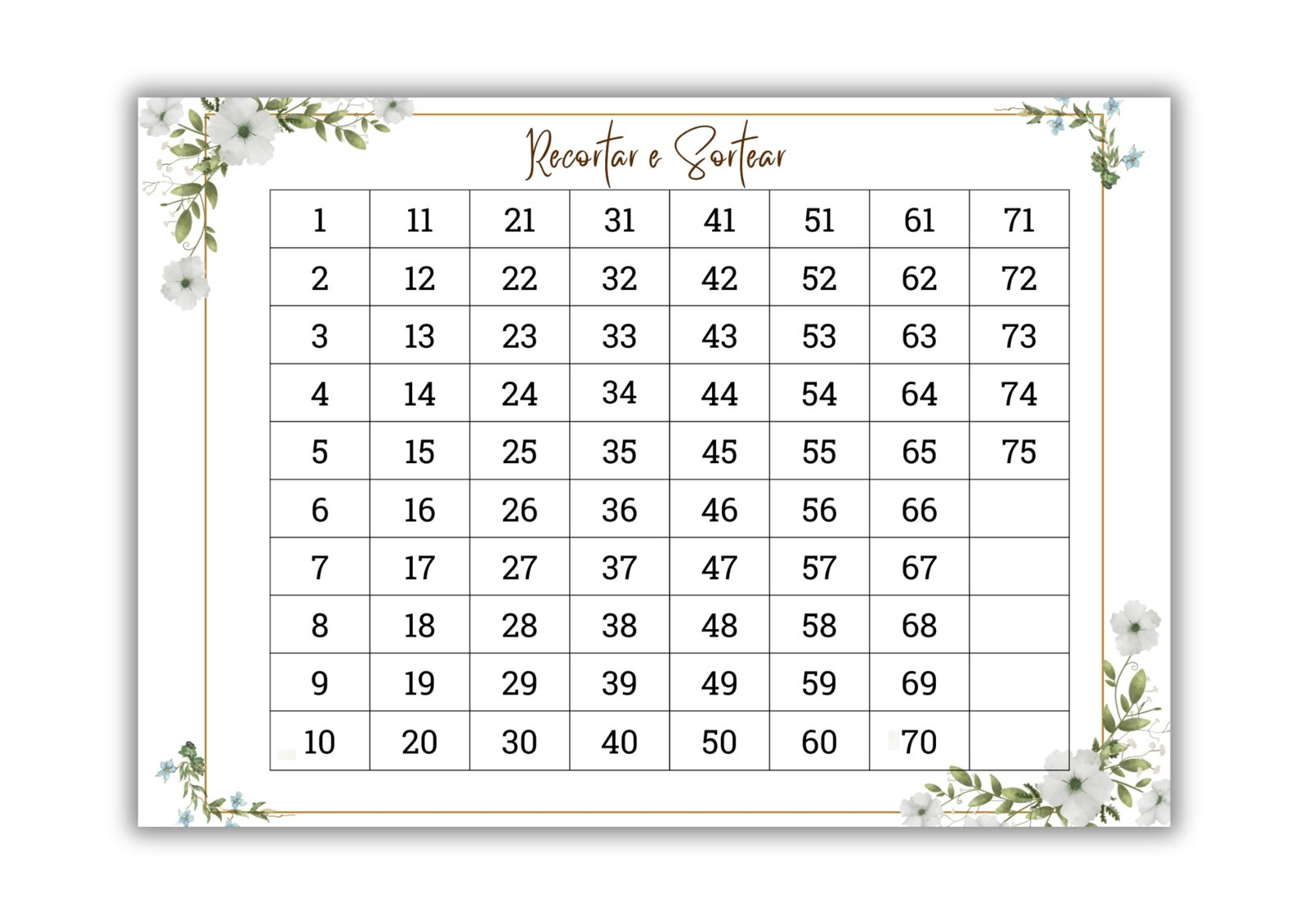 Bingo de Casamento - FLORES BRANCAS - 150 cartelas 4 Bingo de Casamento - FLORES BRANCAS - 150 cartelas - Imagem 4
