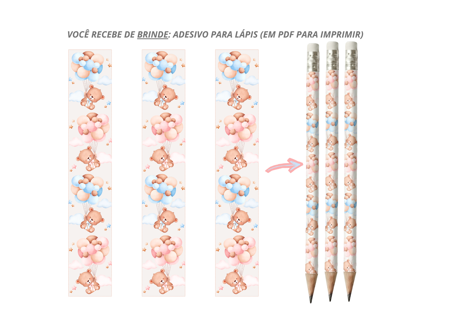 Bingo Chá De Revelação Para Baixar - URSO AZUL E ROSA 5 Bingo Chá De Revelação Para Baixar - URSO AZUL E ROSA - Imagem 5
