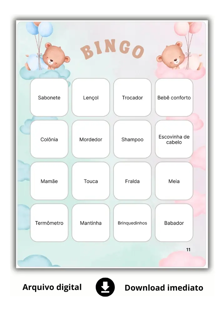 Bingo Chá De Revelação Para Baixar - URSINHOS